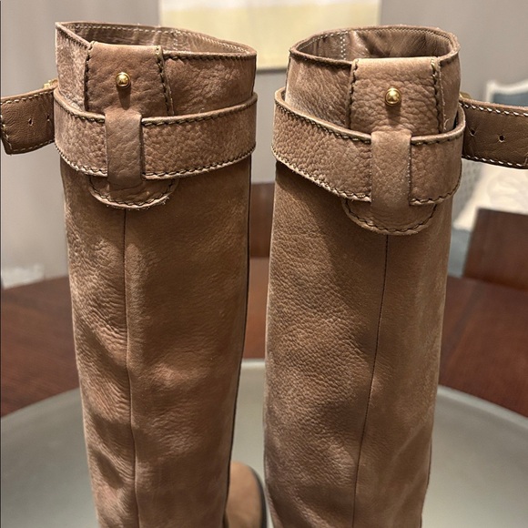 ♥️GUCCI | Women's Tan Nubuck Riding Boots - sz 37.5 - Picture 17 of 17